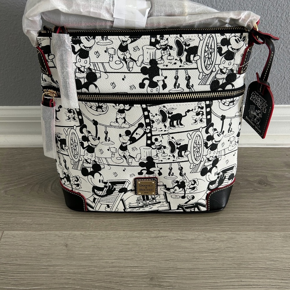 Dooney & Bourke Black and Steam Boat Willie Bag NWT